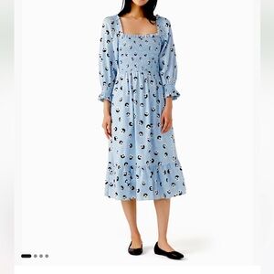 Kate Spade Floral Dot Smoked Dress